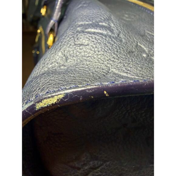 Louis Vuitton Monogram Empreinte Satchel Navy Leather Gold Hardware – Large - Picture 8 of 13
